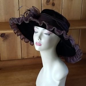 Vintage Velvet and Organza Hat